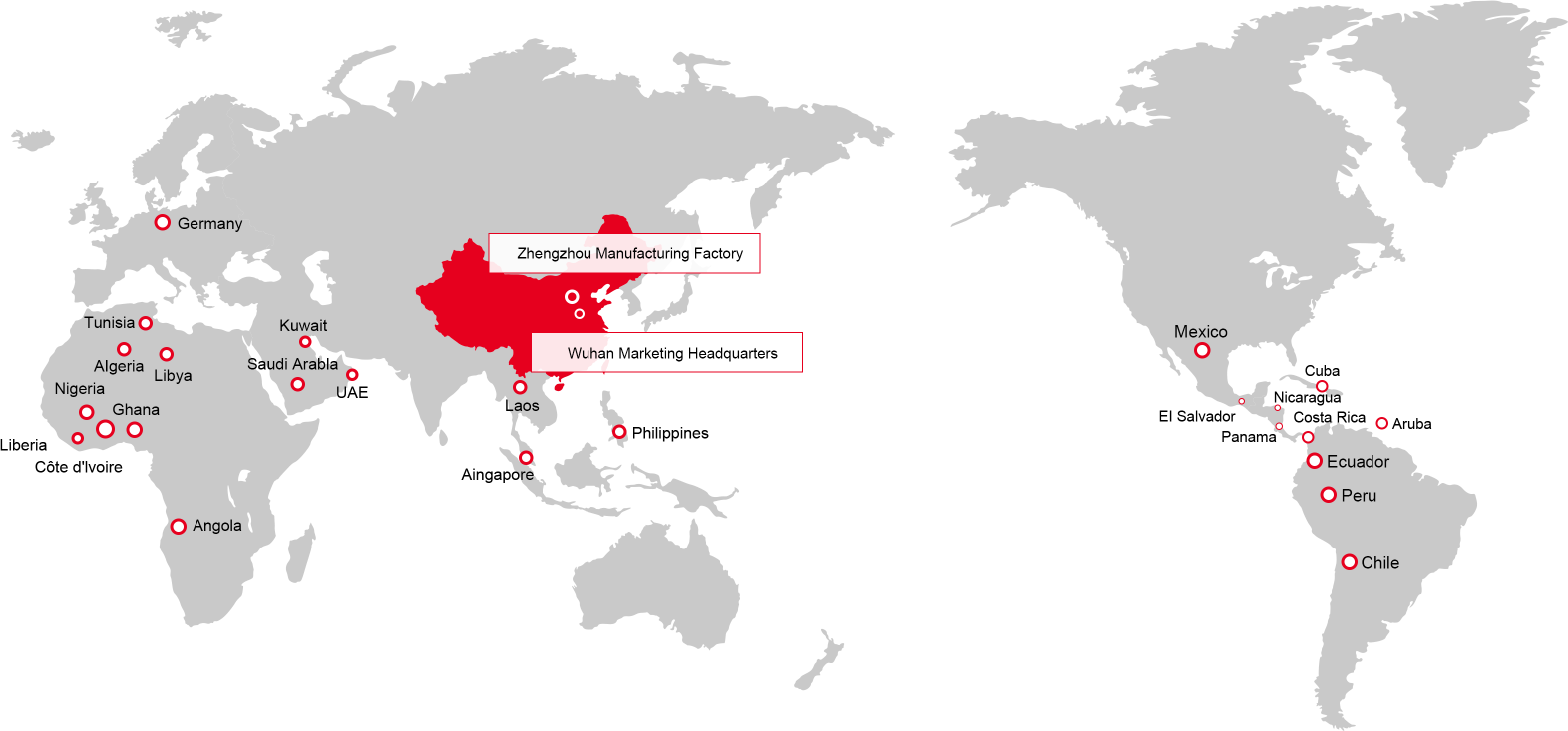 ZNA global network map